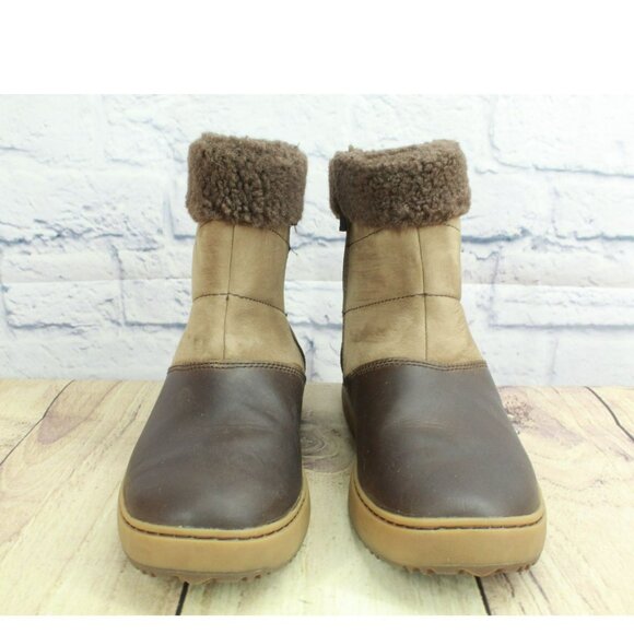 LL Bean Mountainside Brown Leather Insulated Rugged Winter Boots Size 7.5 M - Picture 4 of 9